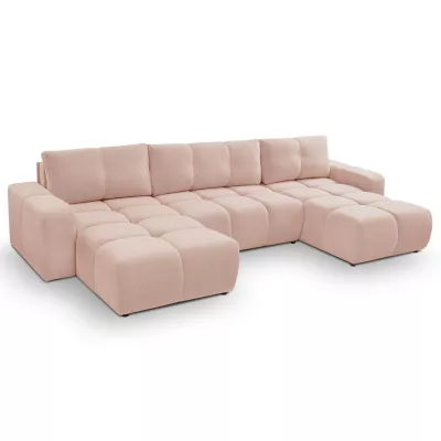U-förmiges Schlafsofa TRURO 2 - Aprikose