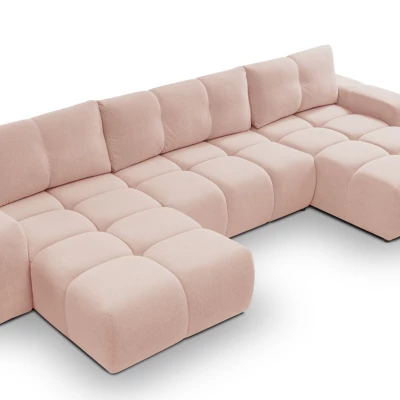 U-förmiges Schlafsofa TRURO 2 - Aprikose