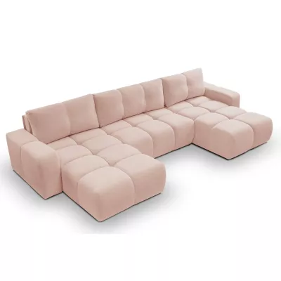 U-förmiges Schlafsofa TRURO 2 - Aprikose