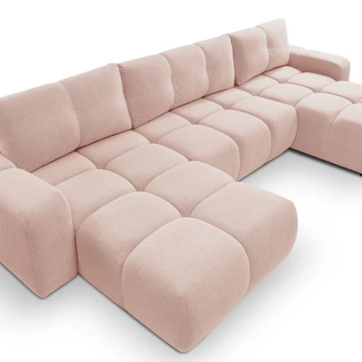 U-förmiges Schlafsofa TRURO 2 - Aprikose