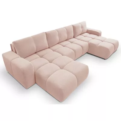 U-förmiges Schlafsofa TRURO 2 - Aprikose