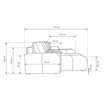 U-förmiges Schlafsofa TRURO 2 – Winterbeige