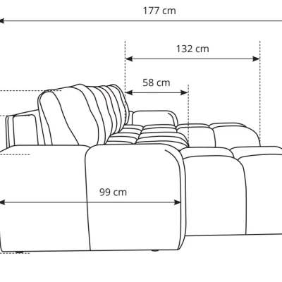 U-förmiges Schlafsofa TRURO 2 - grau