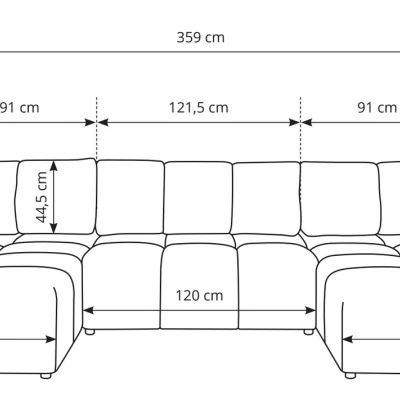 U-förmiges Schlafsofa TRURO 2 - Esche