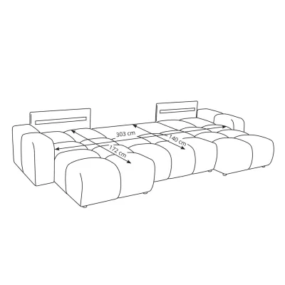U-förmiges Schlafsofa TRURO 2 - Esche