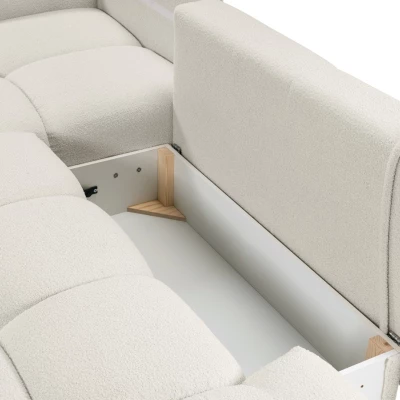 Schlafsofa mit Stauraum TRURO 1 - creme 2, linke Ecke