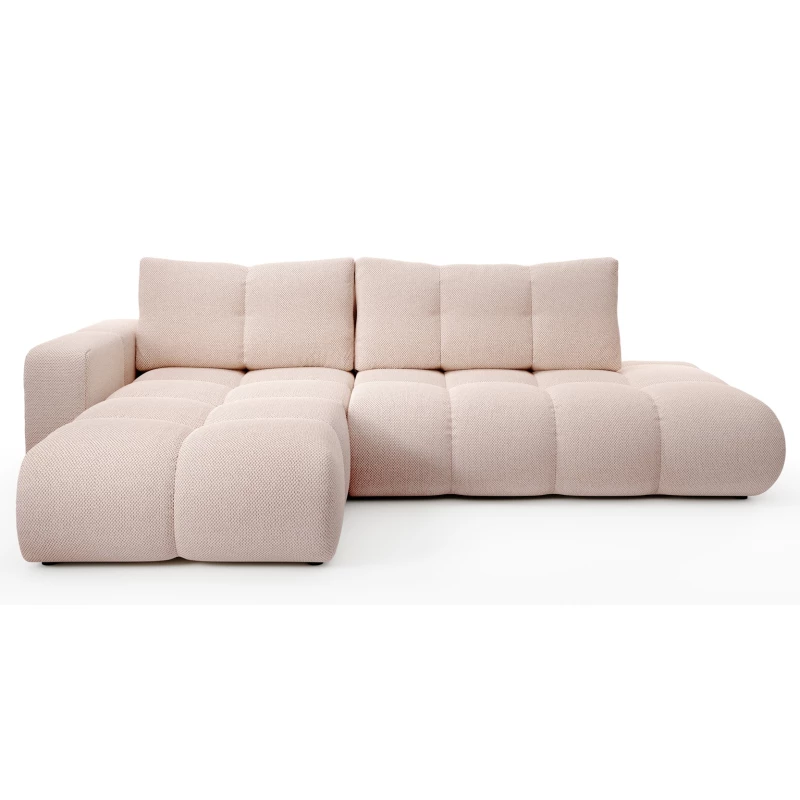 Schlafsofa mit Stauraum TRURO 1 – Aprikose, linke Ecke