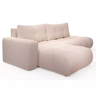 Schlafsofa mit Stauraum TRURO 1 – Aprikose, linke Ecke