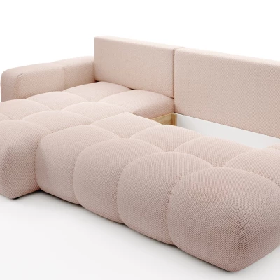 Schlafsofa mit Stauraum TRURO 1 – Aprikose, linke Ecke