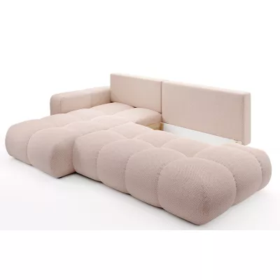 Schlafsofa mit Stauraum TRURO 1 – Aprikose, linke Ecke