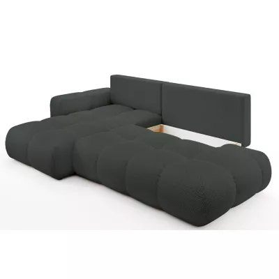 Schlafsofa mit Stauraum TRURO 1 – Graphit, linke Ecke