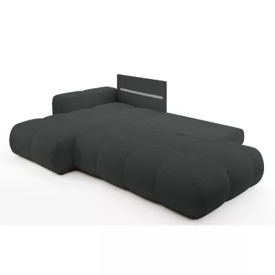 Schlafsofa mit Stauraum TRURO 1 – Graphit, linke Ecke