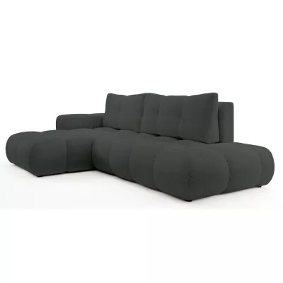 Schlafsofa mit Stauraum TRURO 1 – Graphit, linke Ecke