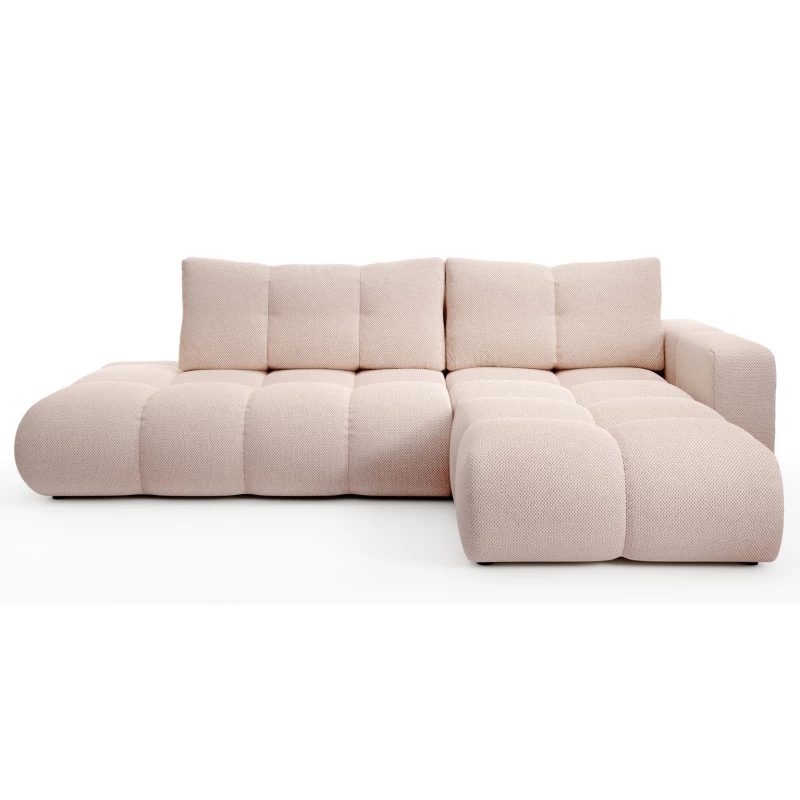Schlafsofa mit Stauraum TRURO 1 – Aprikose, rechte Ecke