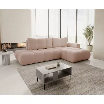 Schlafsofa mit Stauraum TRURO 1 – Aprikose, rechte Ecke