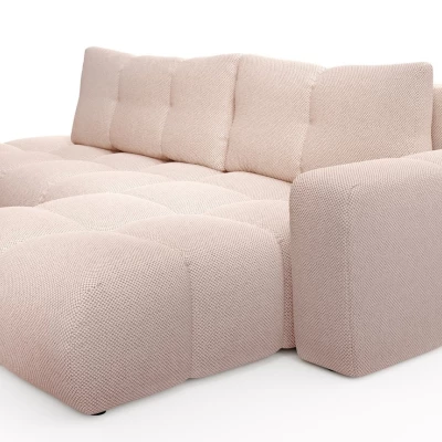Schlafsofa mit Stauraum TRURO 1 – Aprikose, rechte Ecke