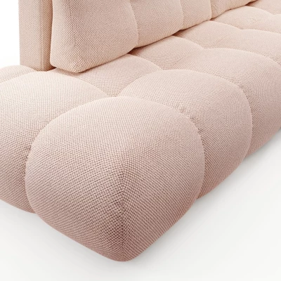 Schlafsofa mit Stauraum TRURO 1 – Aprikose, rechte Ecke