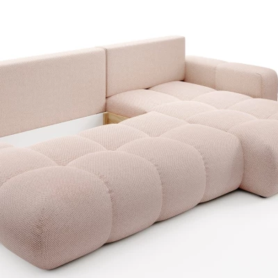 Schlafsofa mit Stauraum TRURO 1 – Aprikose, rechte Ecke