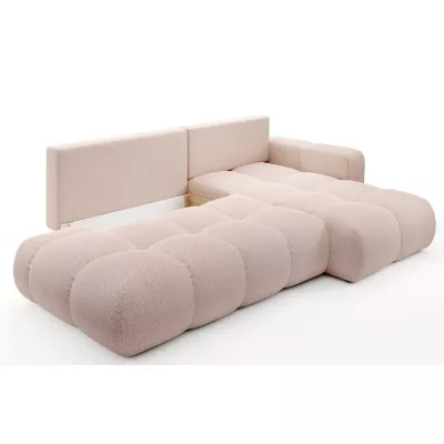 Schlafsofa mit Stauraum TRURO 1 – Aprikose, rechte Ecke