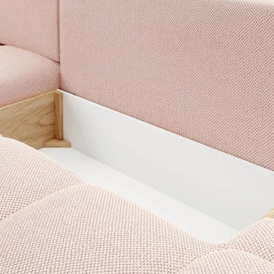 Schlafsofa mit Stauraum TRURO 1 – Aprikose, rechte Ecke