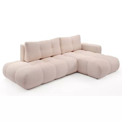 Schlafsofa mit Stauraum TRURO 1 – Aprikose, rechte Ecke