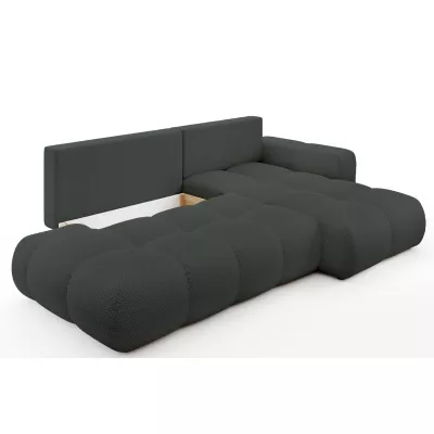 Schlafsofa mit Stauraum TRURO 1 – Graphit, rechte Ecke