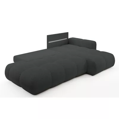 Schlafsofa mit Stauraum TRURO 1 – Graphit, rechte Ecke