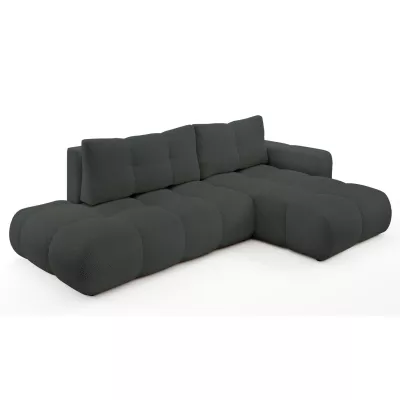 Schlafsofa mit Stauraum TRURO 1 – Graphit, rechte Ecke