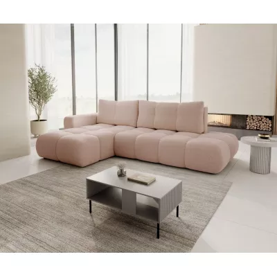 Schlafsofa mit Stauraum TRURO 1 – Aprikose, linke Ecke