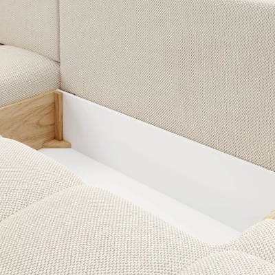 Schlafsofa mit Stauraum TRURO 1 – hellbeige 1, linke Ecke