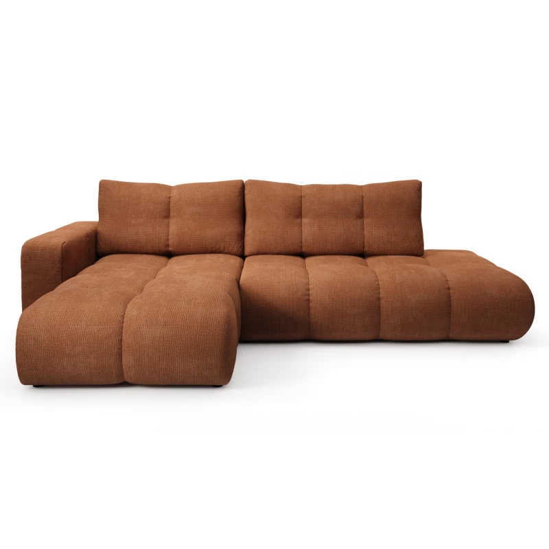 Schlafsofa mit Stauraum TRURO 1 - Ziegelstein, linke Ecke