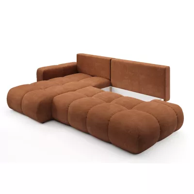 Schlafsofa mit Stauraum TRURO 1 - Ziegelstein, linke Ecke