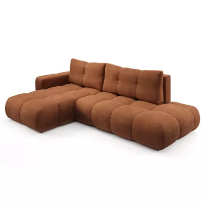 Schlafsofa mit Stauraum TRURO 1 - Ziegelstein, linke Ecke