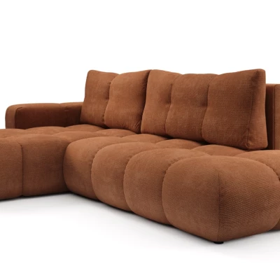 Schlafsofa mit Stauraum TRURO 1 - Ziegelstein, linke Ecke