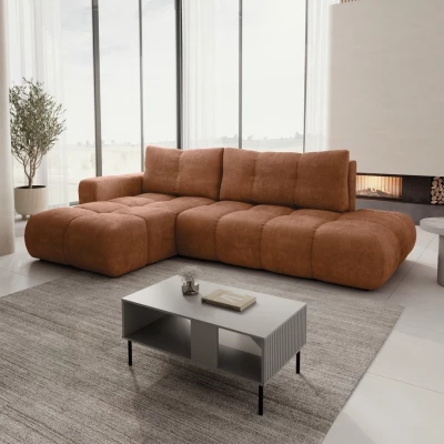 Schlafsofa mit Stauraum TRURO 1 - Ziegelstein, linke Ecke
