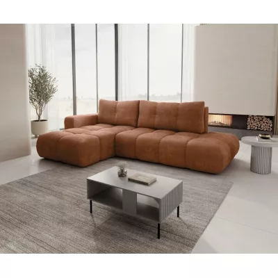 Schlafsofa mit Stauraum TRURO 1 - Ziegelstein, linke Ecke