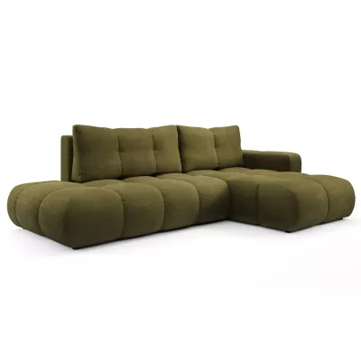 Schlafsofa mit Stauraum TRURO 1 - oliv, rechte Ecke