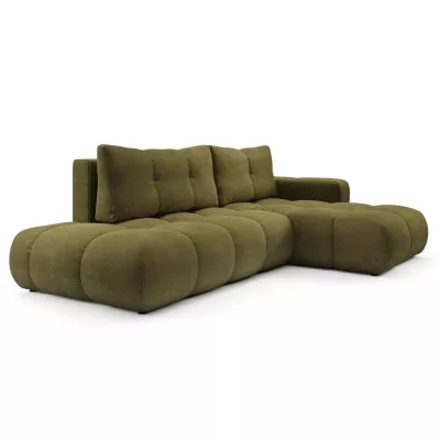 Schlafsofa mit Stauraum TRURO 1 - oliv, rechte Ecke
