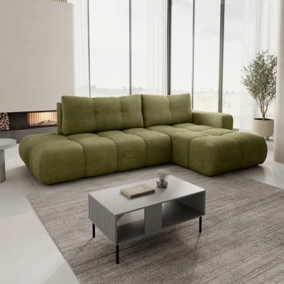 Schlafsofa mit Stauraum TRURO 1 - oliv, rechte Ecke