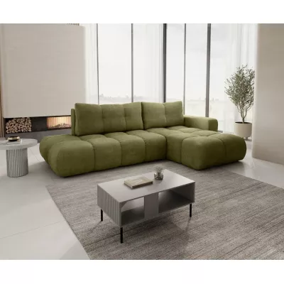 Schlafsofa mit Stauraum TRURO 1 - oliv, rechte Ecke
