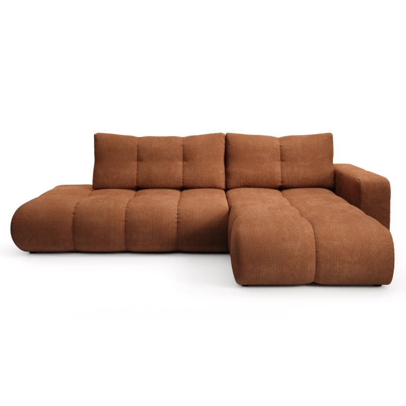 Schlafsofa mit Stauraum TRURO 1 - Ziegelstein, rechte Ecke