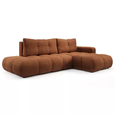 Schlafsofa mit Stauraum TRURO 1 - Ziegelstein, rechte Ecke