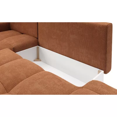 Schlafsofa mit Stauraum TRURO 1 - Ziegelstein, rechte Ecke