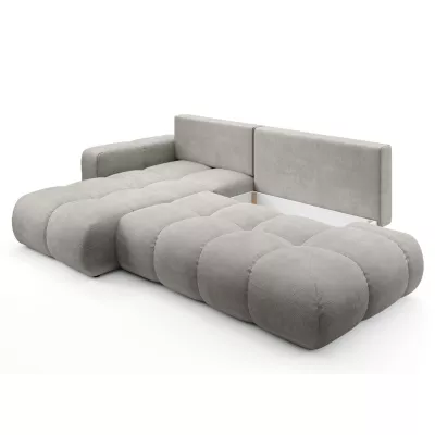Schlafsofa mit Stauraum TRURO 1 – silber, linke Ecke