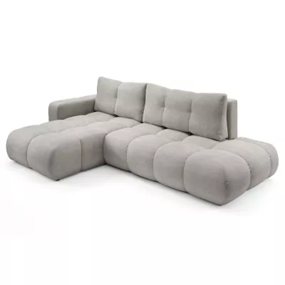 Schlafsofa mit Stauraum TRURO 1 – silber, linke Ecke