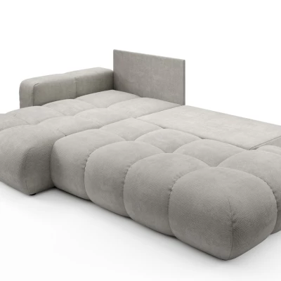Schlafsofa mit Stauraum TRURO 1 – silber, linke Ecke