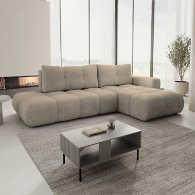 Schlafsofa mit Stauraum TRURO 1 – hellgrau, rechte Ecke