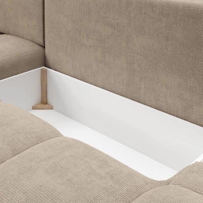 Schlafsofa mit Stauraum TRURO 1 – hellgrau, rechte Ecke