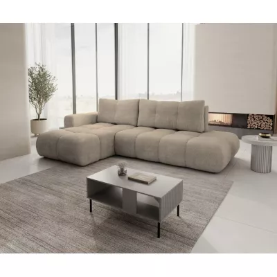 Schlafsofa mit Stauraum TRURO 1 – hellgrau, linke Ecke
