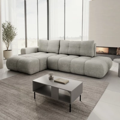 Schlafsofa mit Stauraum TRURO 1 – silber, linke Ecke